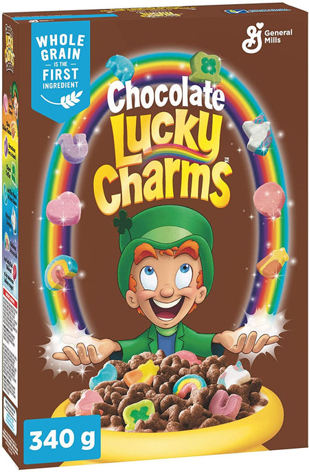 Lucky Charms, Chocolate Cereal, 340g/12oz., {Imported from Canada}