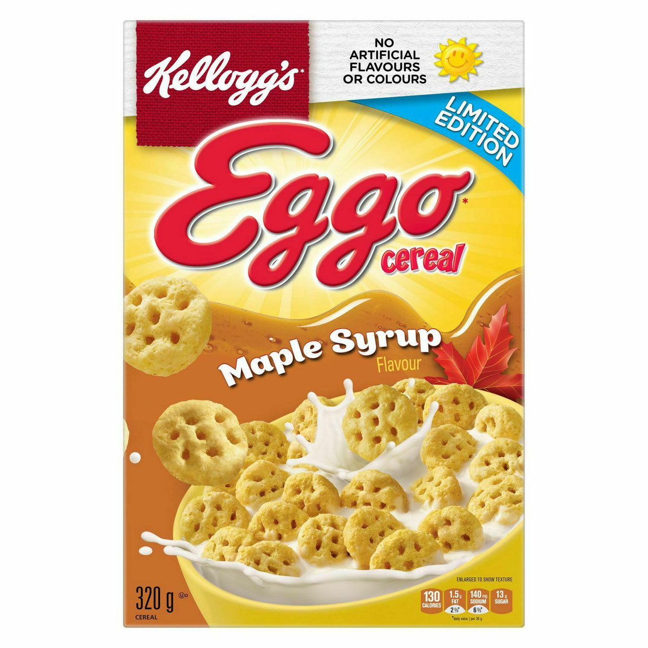 Kellogg's Eggo Maple Syrup Cereal 320g/11.3 oz box {Imported from Canada}