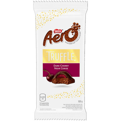 Nestle Aero Truffle Dark Cherry Chocolate Bar, 105g/3.7oz., {Imported from Canada}
