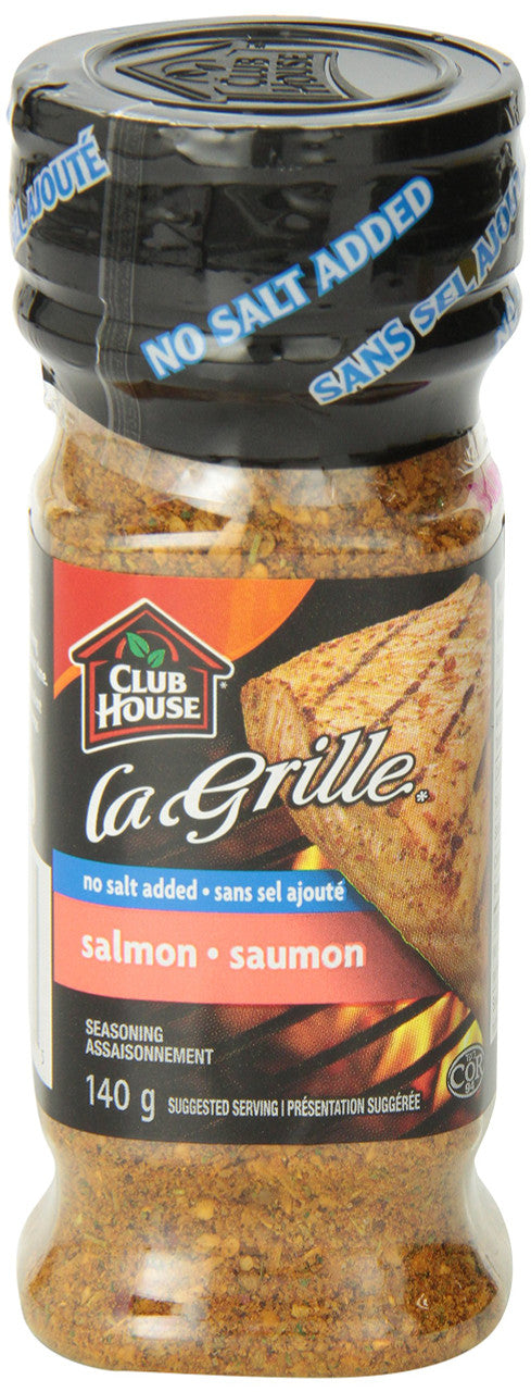 Club House La Grille, Grilling Made Easy, Salmon Seasoning, Salt-Free 140g/4.9oz