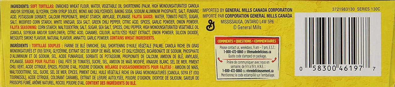 Old El Paso Fajita Dinner Kit, 400g/14.1 oz - Bottom