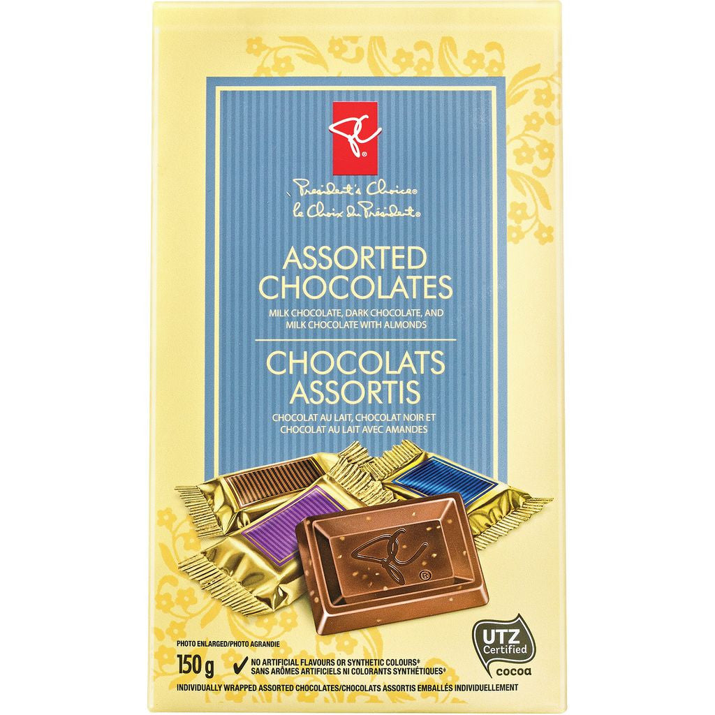 President's Choice Mini Gold Chocolate Bars, Assorted, 150g/5.3oz., {Imported from Canada}