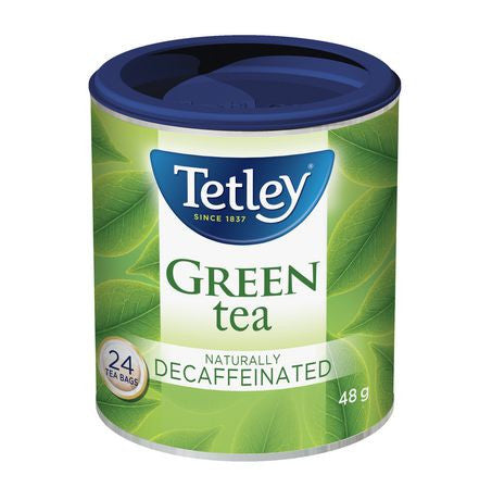 Tetley Naturally Decaffeinated Green Tea 24ct, 48g/1.7oz (Imported from Canada)