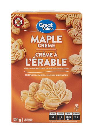 Great Value Maple Creme filled cookies 300g/10.58oz {Imported from Canada}