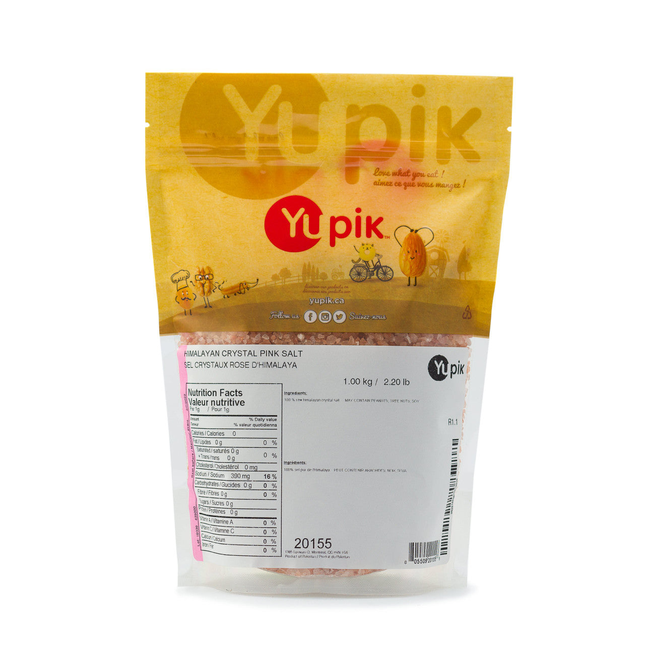 Yupik Himalayan Pink Salt, 1Kg/2.2 lbs {Imported from Canada}