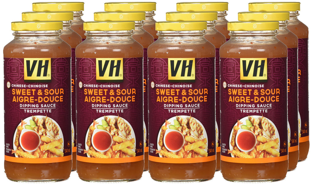 VH Sweet & Sour Dipping Sauce 341mL/11.5oz, Jars, 12 Count {Imported from Canada}