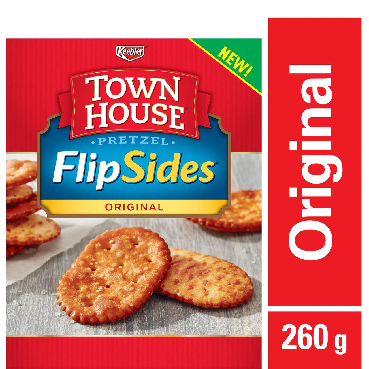 Keebler Town House Flipsides Original Crackers, 260g/9.2 oz., {Imported from Canada}