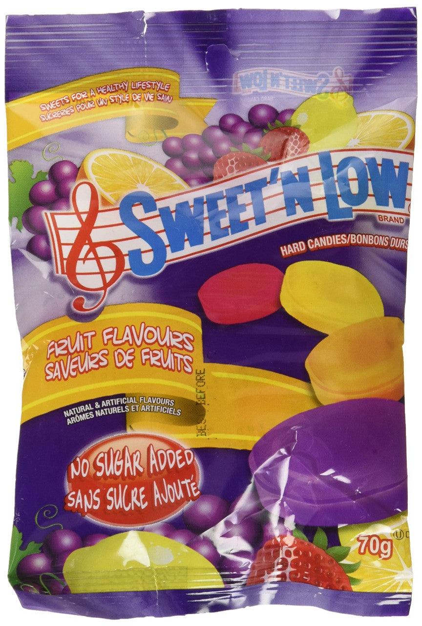 Sweet'n Low, Fruit Flavours No Sugar added Candy, 70g/2.5oz., {Imported from Canada}