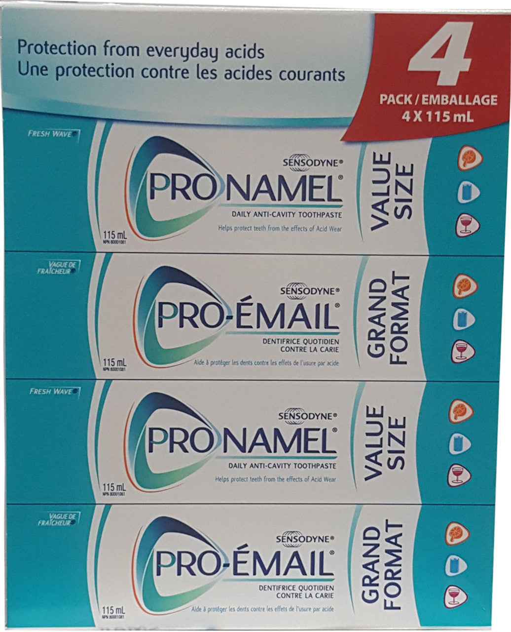 Pronamel Sensodyne Toothpaste, 4 Count, 460ml, Total, {Imported from Canada}