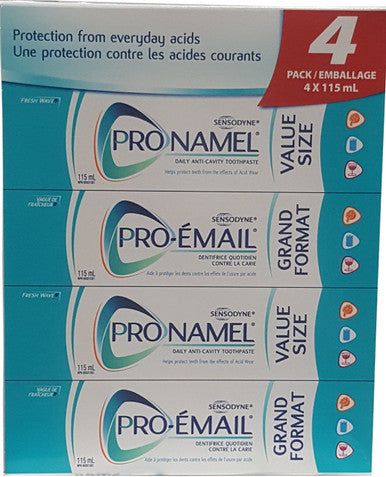 Pronamel Sensodyne Toothpaste, 4 Count, 460ml, Total, {Imported from Canada}