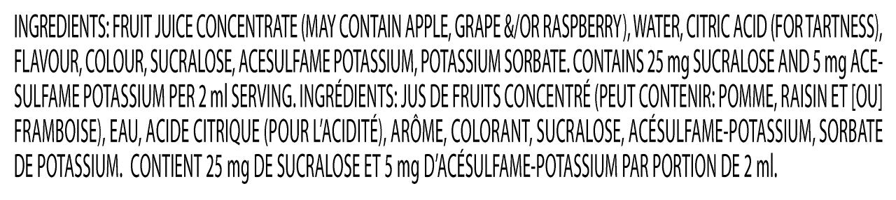 Nesfruta Liquid Water Enhancer, Raspberry Flavour, 52ml bottle (12ct.) (Imported from Canada)