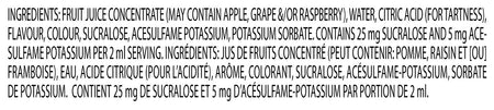 Nesfruta Liquid Water Enhancer, Raspberry Flavour, 52ml bottle (12ct.) (Imported from Canada)