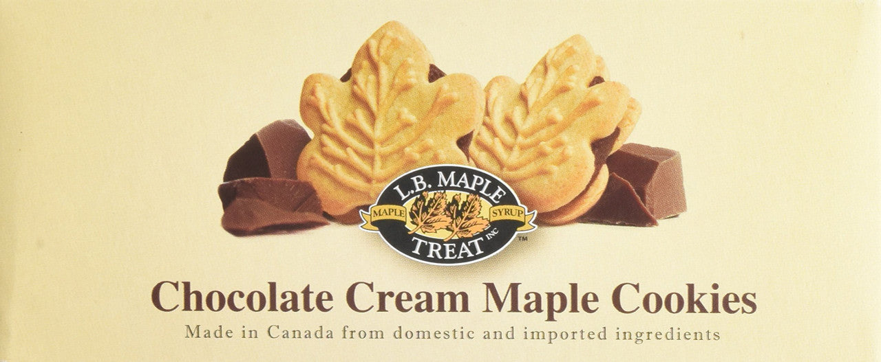LB Canadian Maple Leaf Chocolate Cream Cookies, 240g/ 8.5oz. {Canadian}