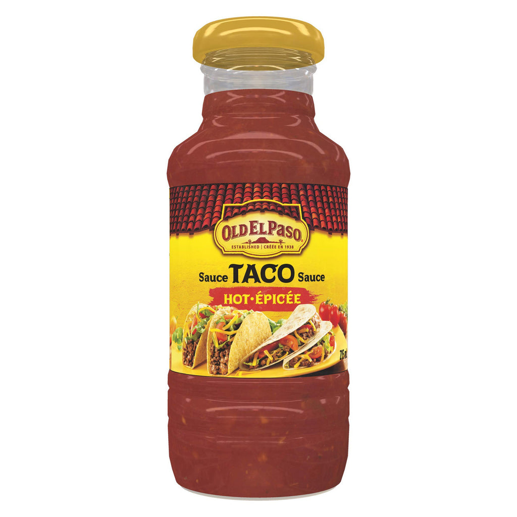 Old El Paso Taco Hot Sauce, 215ml/7.3 fl oz., (2 Pack) {Imported from Canada}