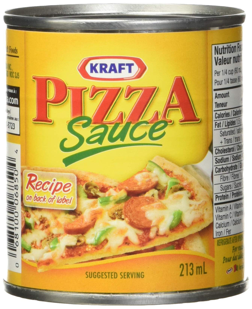Kraft Pizza Sauce, 213mL/7.2oz., (Pack of 24), {Imported from Canada}
