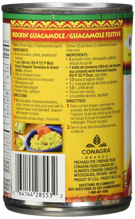Rotel, Salsa Mild, Finely Chopped Tomatoes & Green Chilies, 284ml/9.6oz, {Imported from Canada}