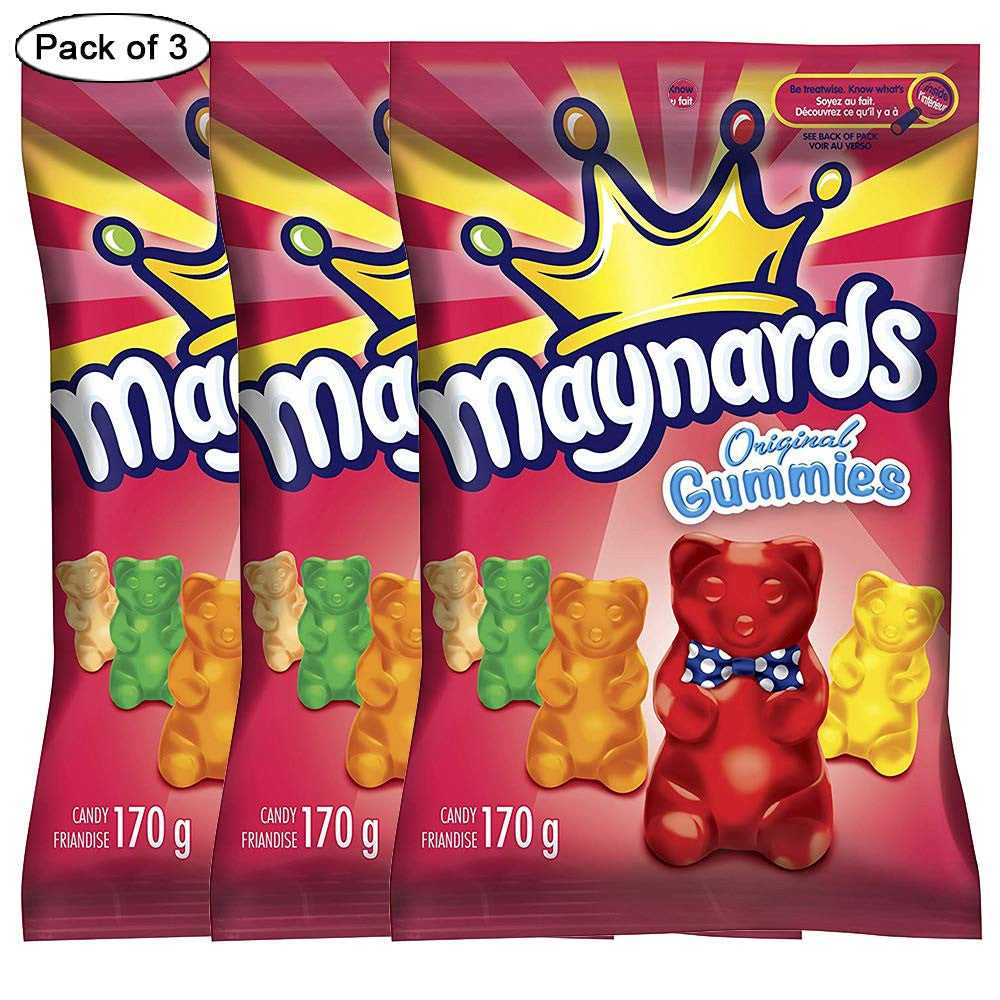 Maynards Original Gummies 170g/6oz., (Pack of 3) {Imported from Canada}