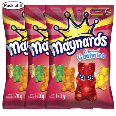 Maynards Original Gummies 170g/6oz., (Pack of 3) {Imported from Canada}