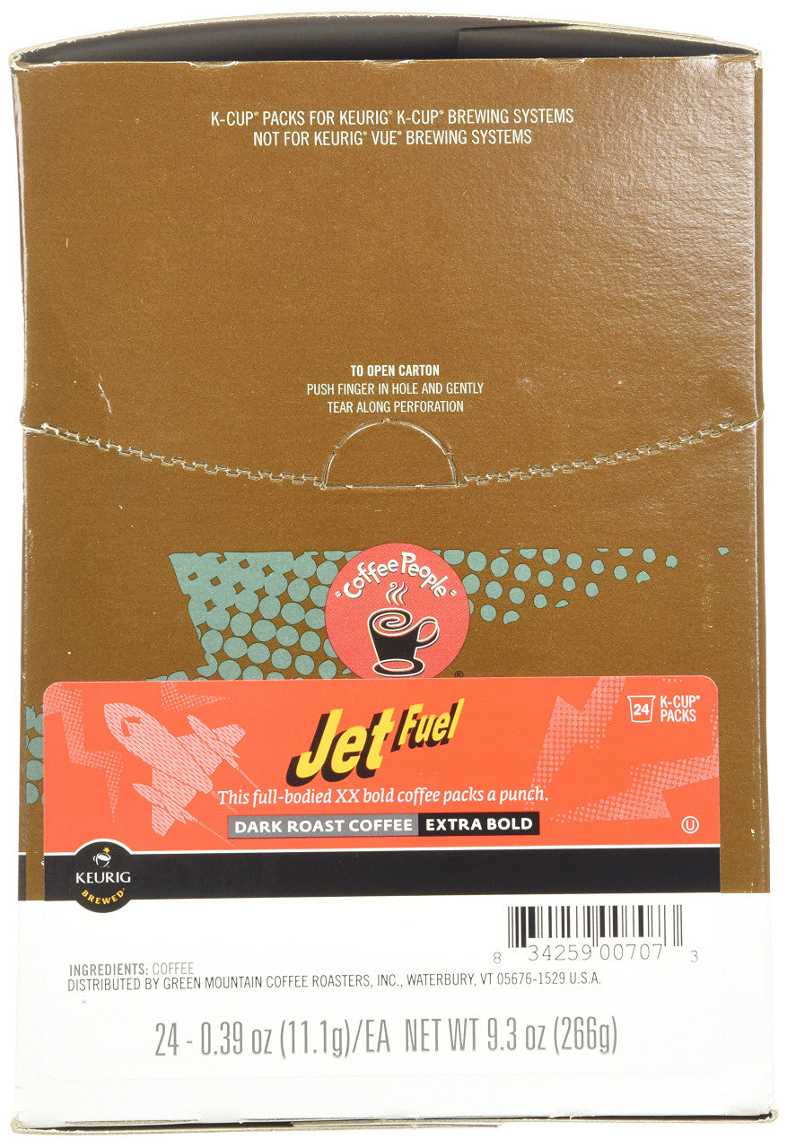 Coffee People Dark Roast, Jet Fuel, K-Cup Portion Pack for Keurig Brewers 24-Count