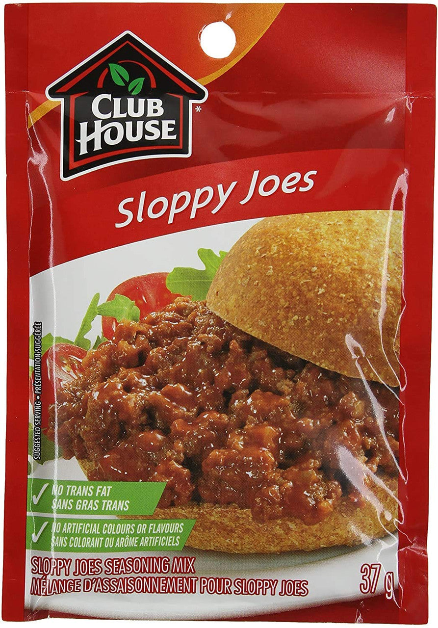 Club House Sloppy Joes Seasoning Mix, 37g/1.3oz., (6 pack) {Imported from Canada}