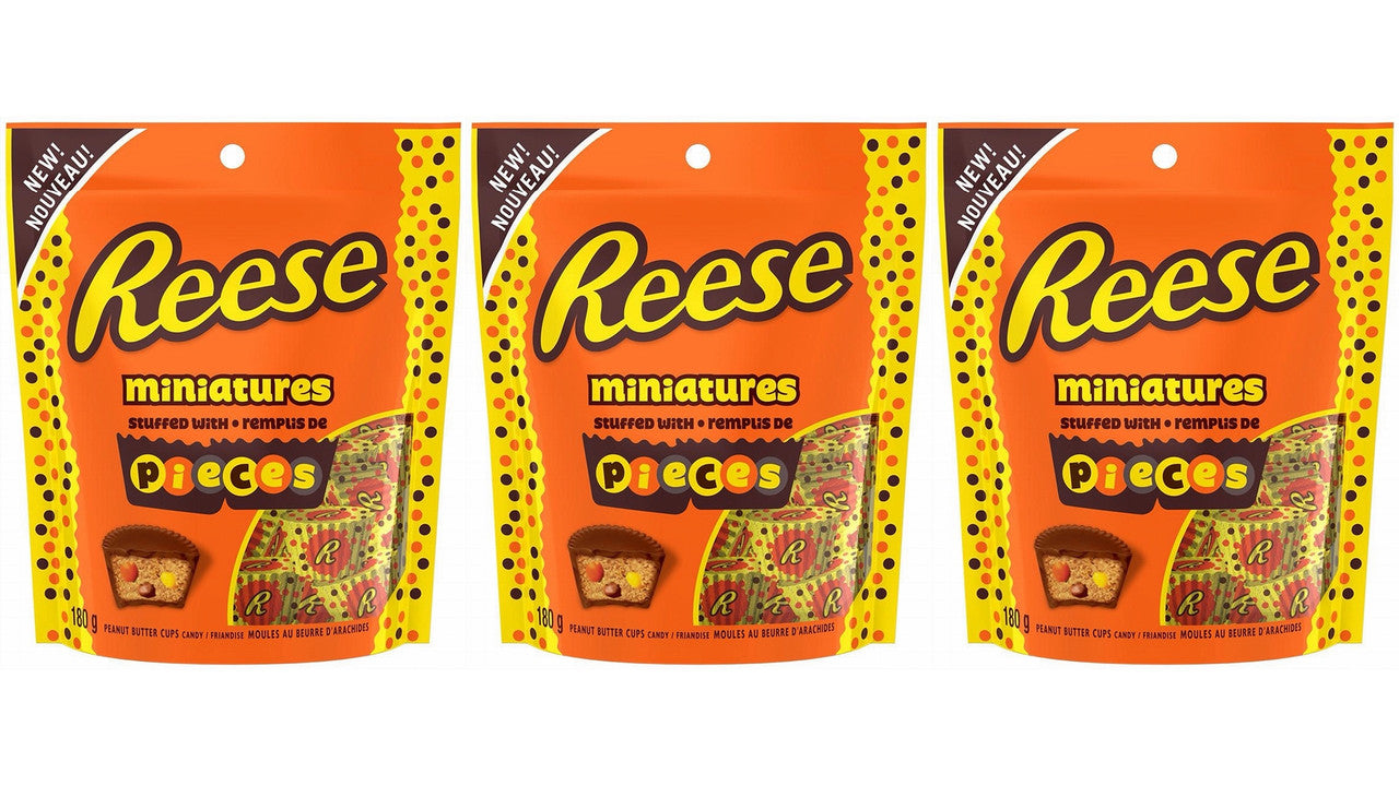 Reese's Miniatures Stuffed with Reese's Pieces, 180g/6.34oz, (3pk) (Imported from Canada)