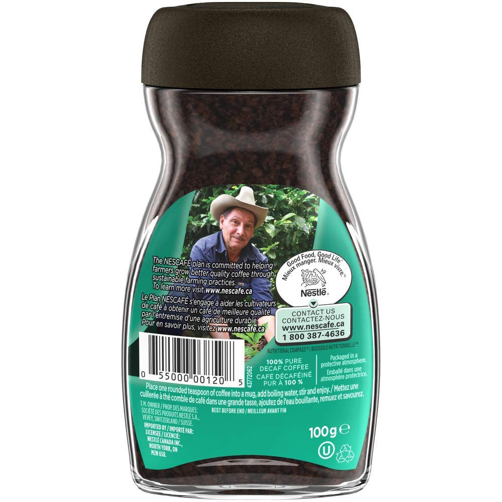 NESCAFE RICH Decaffeinated Instant Coffee 100g/3.5oz, 3-Pack {Imported from Canada}