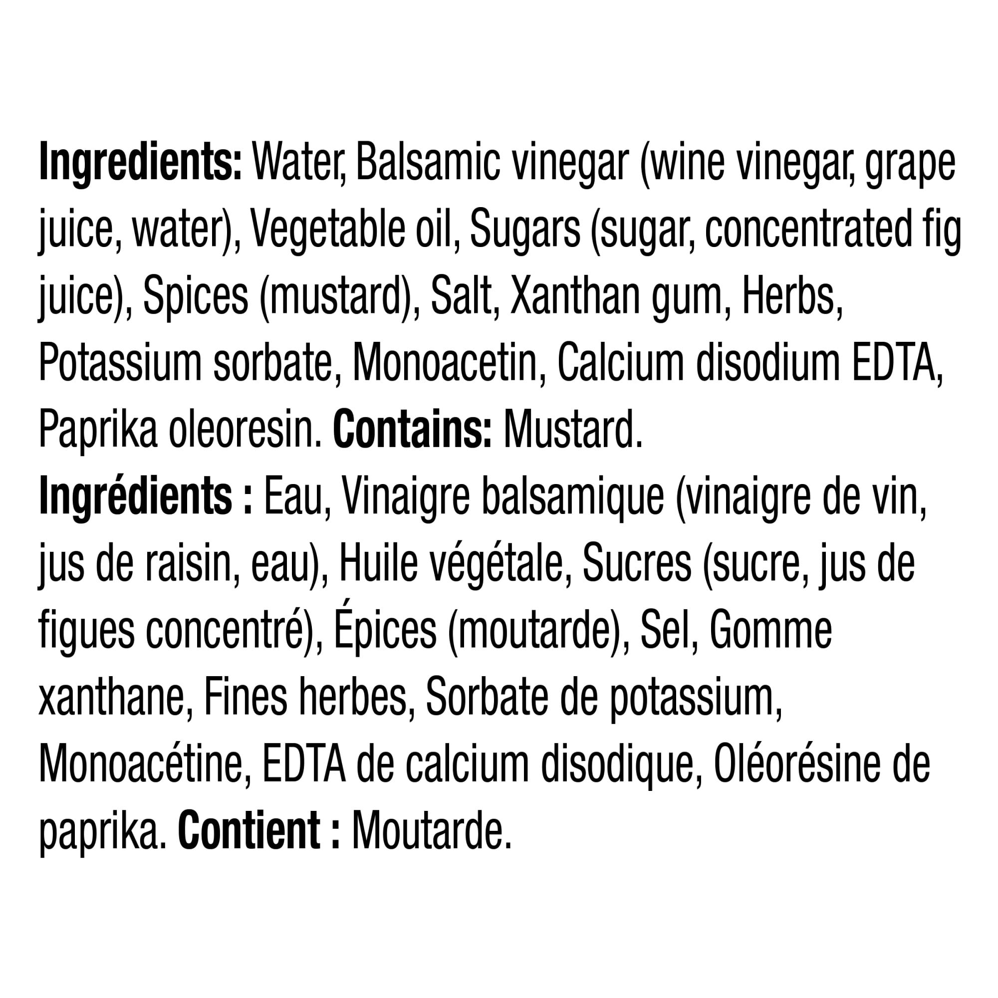 Kraft Calorie-Wise Rancher's Choice Dressing 425ml/14.4 oz., Bottle, ingredients label