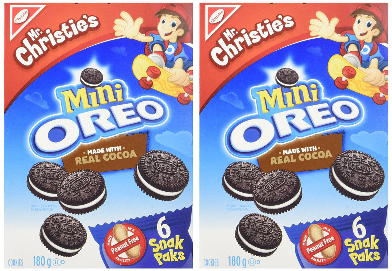 Oreo Mini Snack Paks Cookies (2 x 180g/6.34oz)  {Imported from Canada}