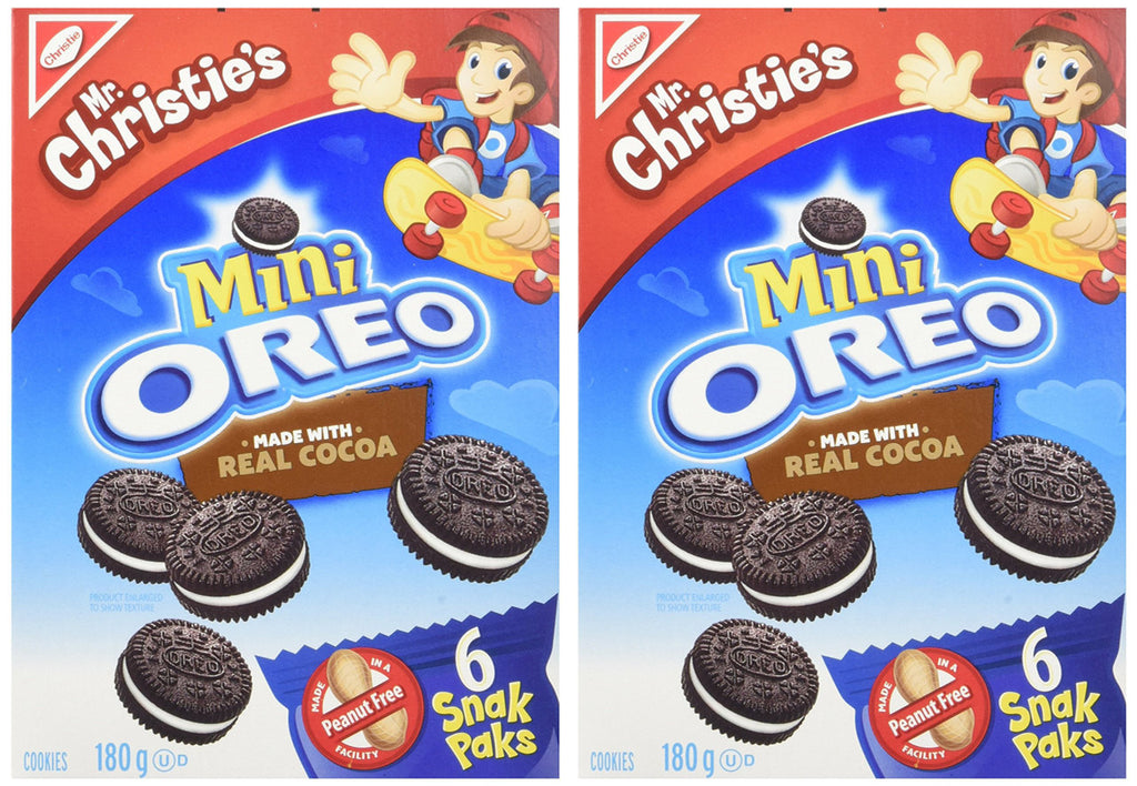 Oreo Mini Snack Paks Cookies (2 x 180g/6.34oz)  {Imported from Canada}