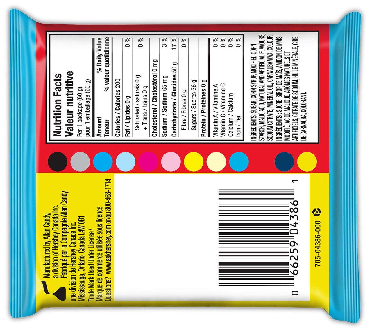 Jolly Rancher Misfits Gummies Candy, 60g/2.1oz. Per Pack, (18 Pack) {Imported from Canada}