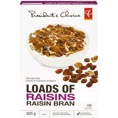PC (Loads Of Raisins) Raisin Bran Cereal 625g/22 oz {Imported from Canada}