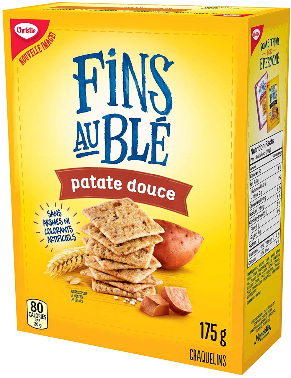 Christie Wheat Thins Sweet Potato Crackers, 175g/6.2 oz., Box, (Imported from Canada}