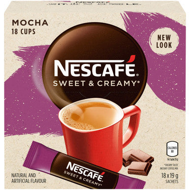 NESCAFE Sweet & Creamy Mocha, Instant Coffee Sachets, 18x19g {Imported from Canada}