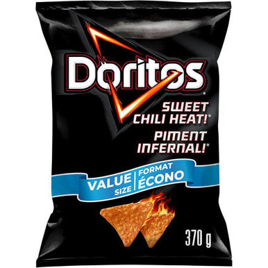 Doritos Sweet Chili Heat Tortilla Chips, 370g/13.1 oz., Value Size Bag, {Imported from Canada}