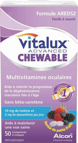 Vitalux Advanced, Chewable Ocular Multivitamin, 50 chewable tablets, {Imported from Canada}