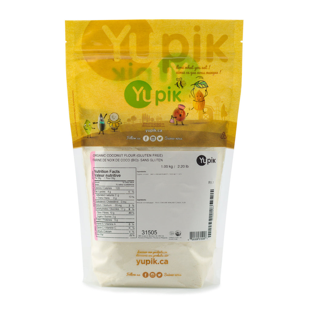 Yupik Organic Coconut Flour, 1Kg/2.2lbs. {Imported from Canada}