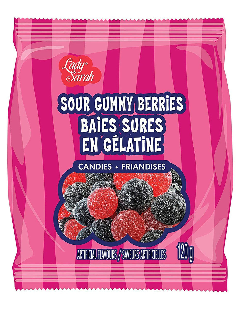 Lady Sarah Sour Gummy Berries, 120g/4.2oz., {Imported from Canada}