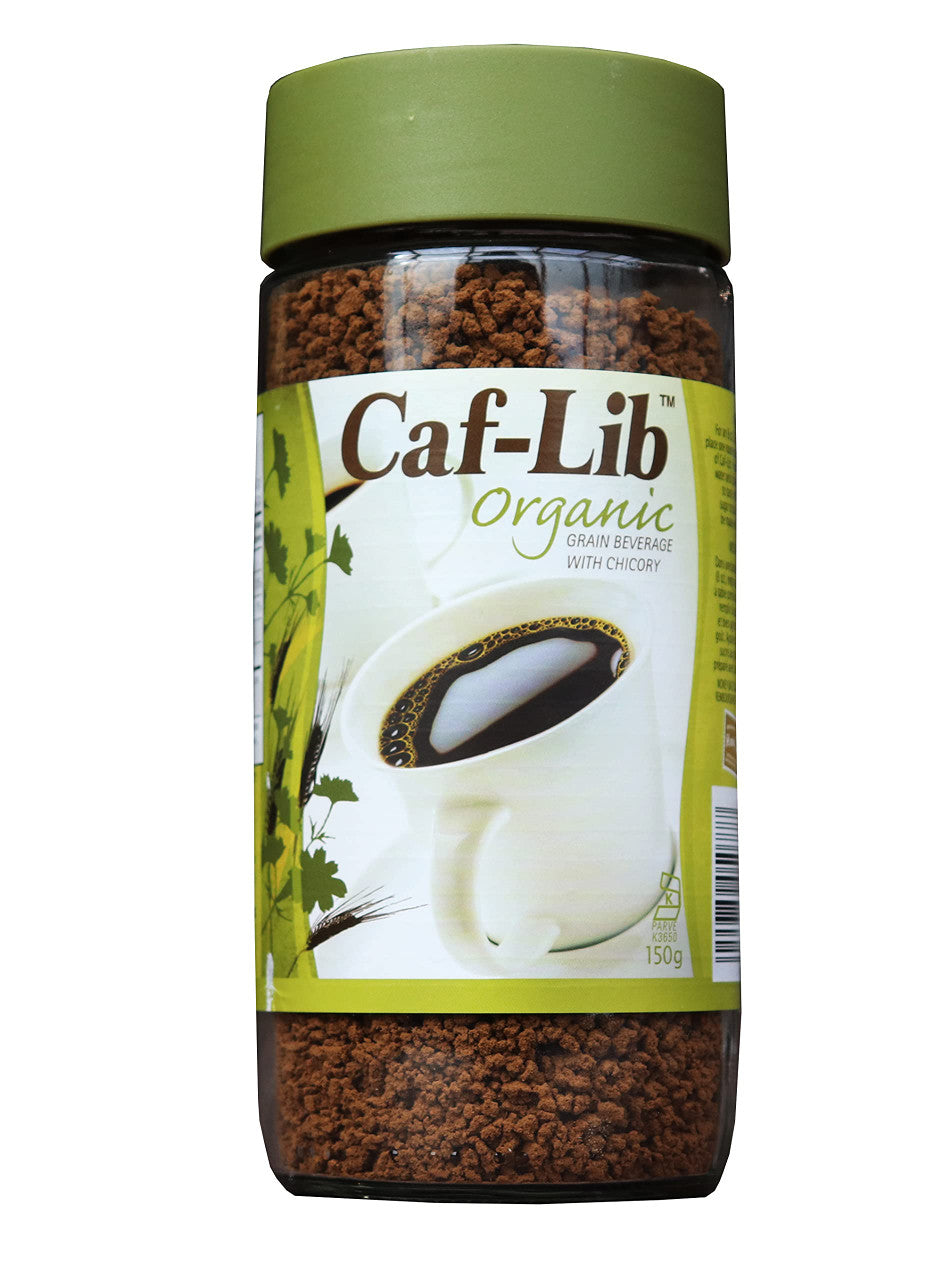 Caf-Lib Organic Coffee Alternative with Barley and Chicory 150g/5.3 oz. {Imported from Canada}