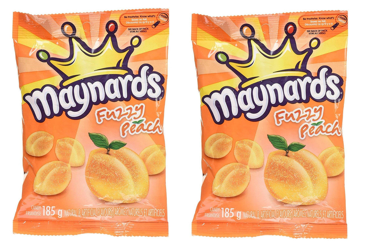 Maynards Fuzzy Peach Candy, 185g/6.5 oz., (2 pack), Imported from Canada}