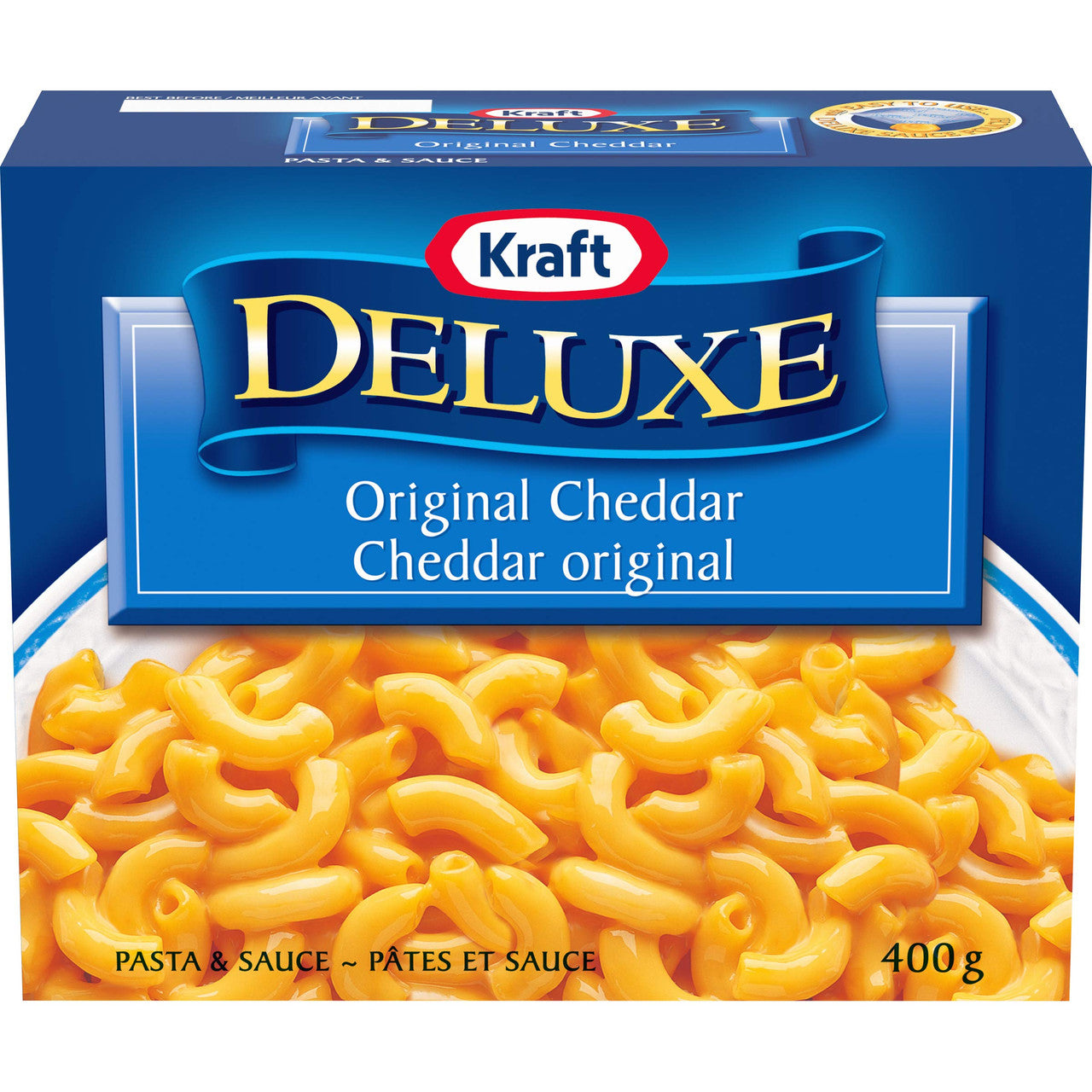 KRAFT DELUXE Original Cheddar Mac & Cheese 400g/14.1 oz., {Canadian}