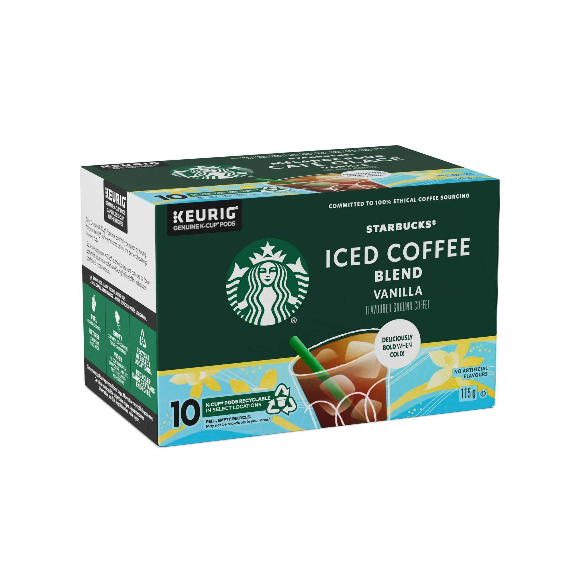 Starbucks Iced Coffee Vanilla, side of box