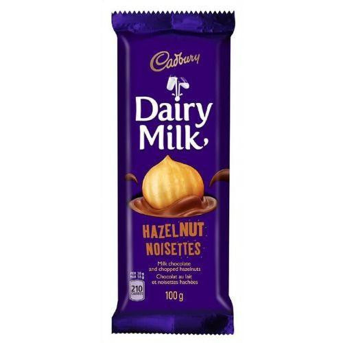 Cadbury Dairy Milk Hazelnut Chocolate, 100g, (24 pack) {Imported from Canada}