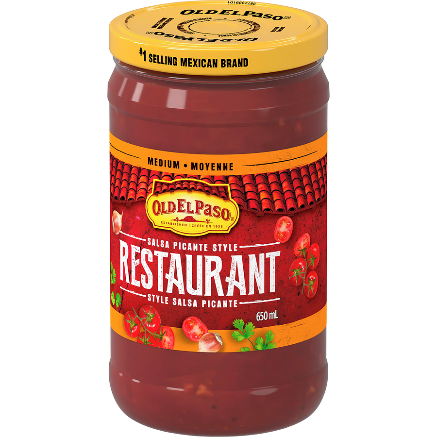 Old El Paso Medium Restaurant Style Salsa Picante, 650ml/22 oz