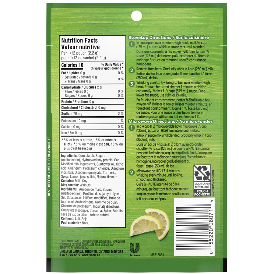 Knorr Classic Sauce Mix, Hollandaise, 26g/.9 oz., {Imported from Canada}