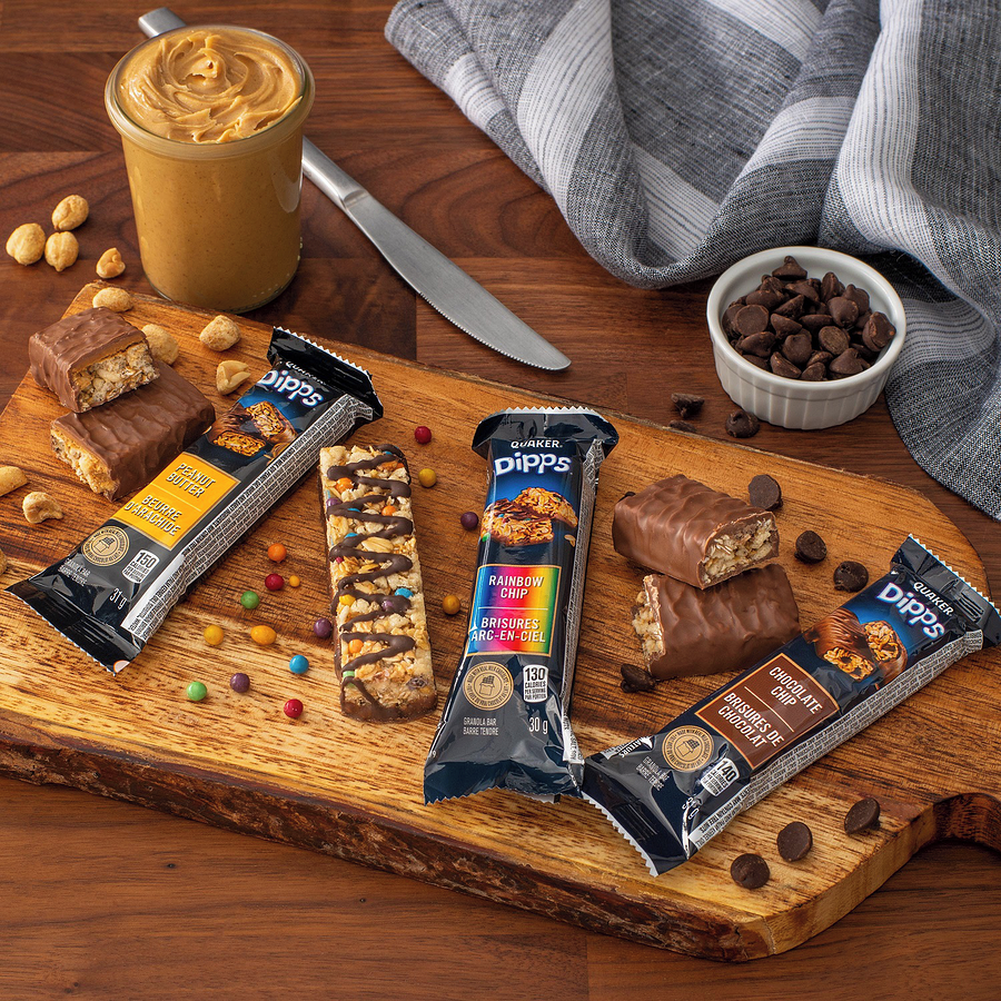 Quaker Dipps Peanut Butter Granola Bars, 5 Bars, 156g/5.5 oz