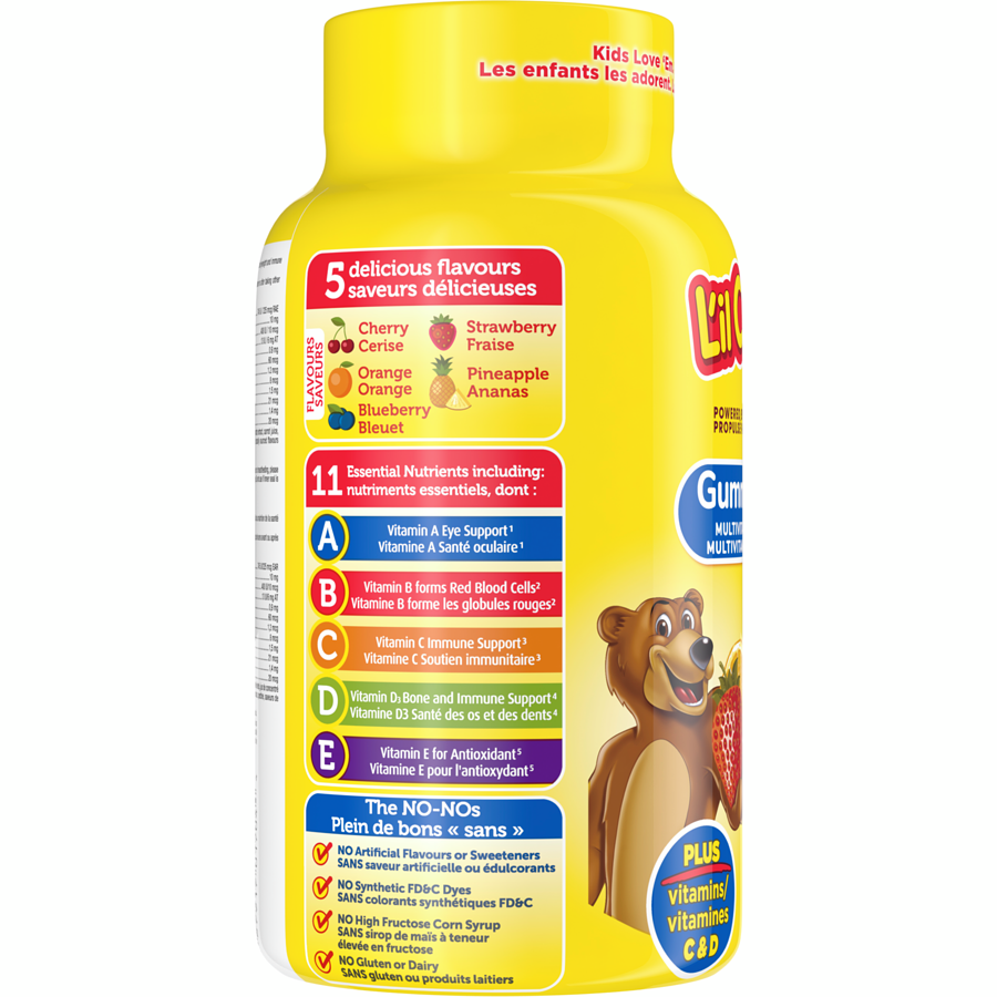 L'il Critters Gummy Vites, Multivitamin Gummies, 275 count, 1 Bottle {Imported from Canada}
