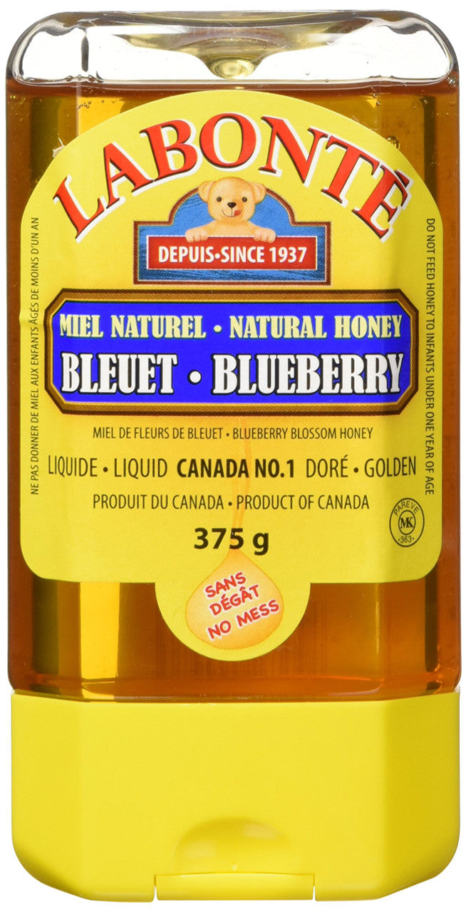 Labonte, Blueberry, Liquid Honey, 375g/13.2oz., {Imported from Canada}