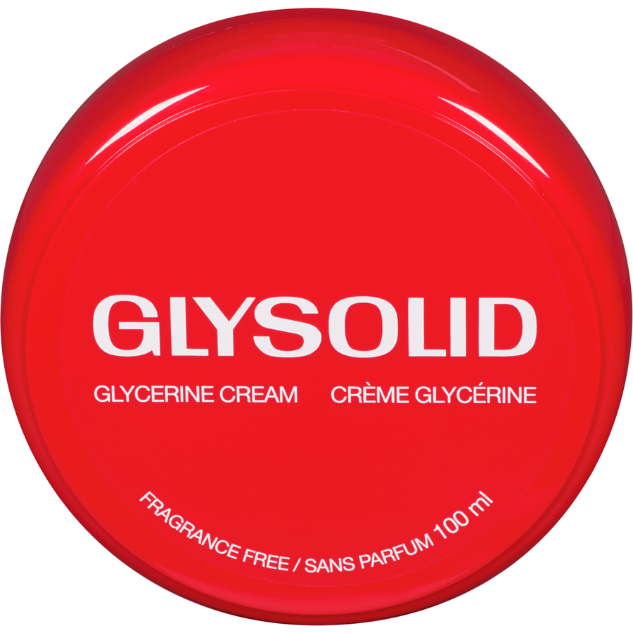 Glysolid Glycerine Cream, 100mL/3.5 fl. oz. Jar {Imported from Canada}