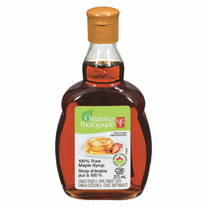 PC Organics 100% Pure Maple Syrup, 375ml/12.7oz., {Imported from Canada}