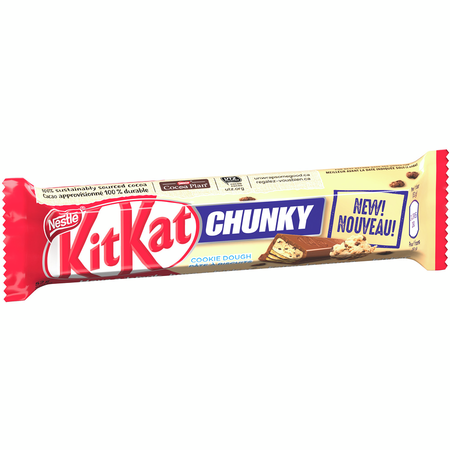 Kit Kat Chunky Cookie Dough Wafer Bars (52g/1.8 oz,) 36pk, {Imported from Canada}